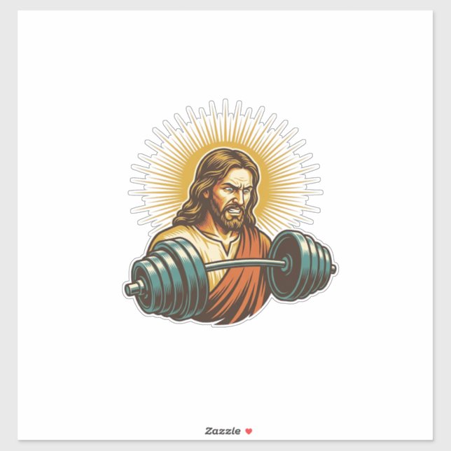 Jesus Accidentally Adding Too Much Weight Gym Fail (Sheet)