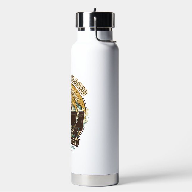 Jesus Accidentally Closed All Browser Tabs Panic T Water Bottle (Left)