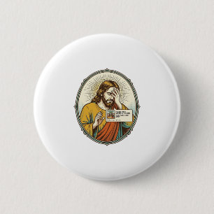 Jesus Added To Story Instead Direct Message Social 6 Cm Round Badge