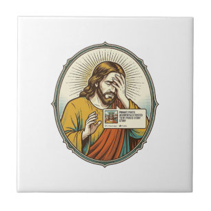 Jesus Added To Story Instead Direct Message Social Ceramic Tile