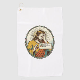 Jesus Added To Story Instead Direct Message Social Golf Towel