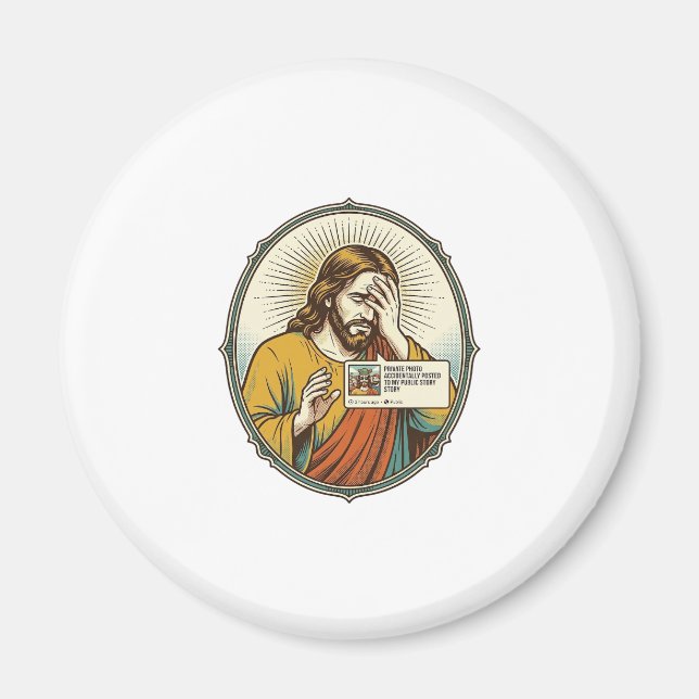 Jesus Added To Story Instead Direct Message Social Magnet (Front)