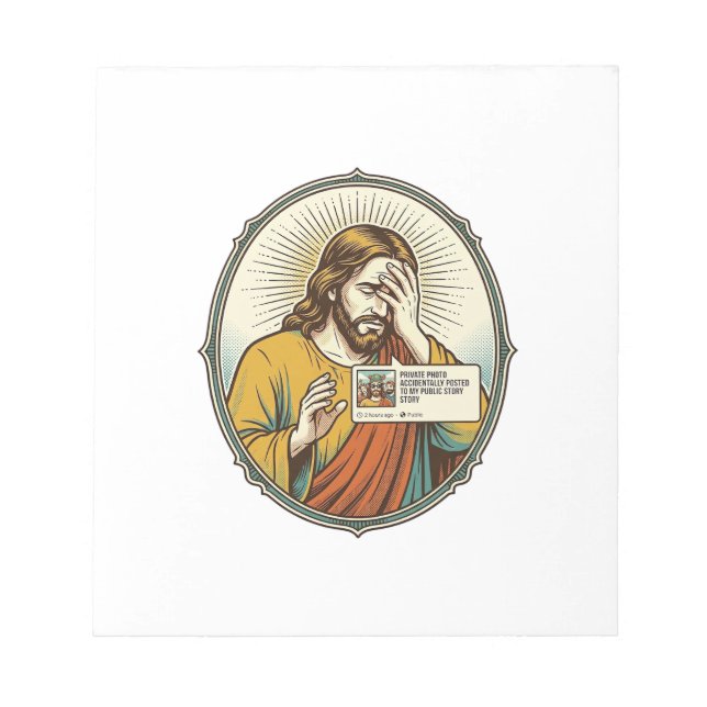 Jesus Added To Story Instead Direct Message Social Notepad (Front)
