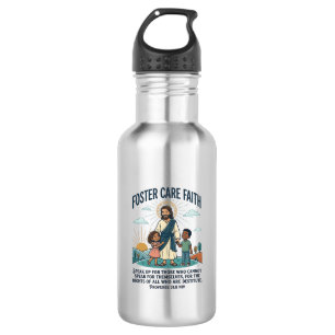 Jesus Adoption Foster Care Graphic Tee Christian A 532 Ml Water Bottle