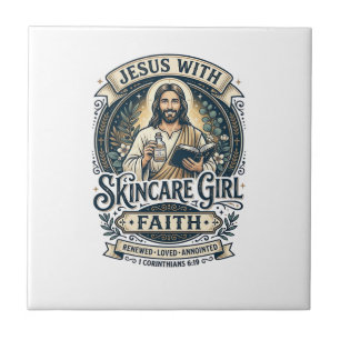 Jesus Aesthetician Skincare Vintage Shirt Christia Ceramic Tile