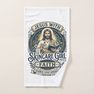 Jesus Aesthetician Skincare Vintage Shirt Christia Hand Towel