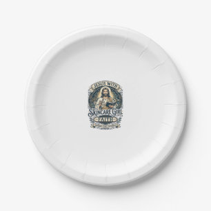 Jesus Aesthetician Skincare Vintage Shirt Christia Paper Plate