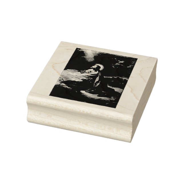 Jesus Agony in the Garden of Gethsemane Rubber Stamp (Stamp)