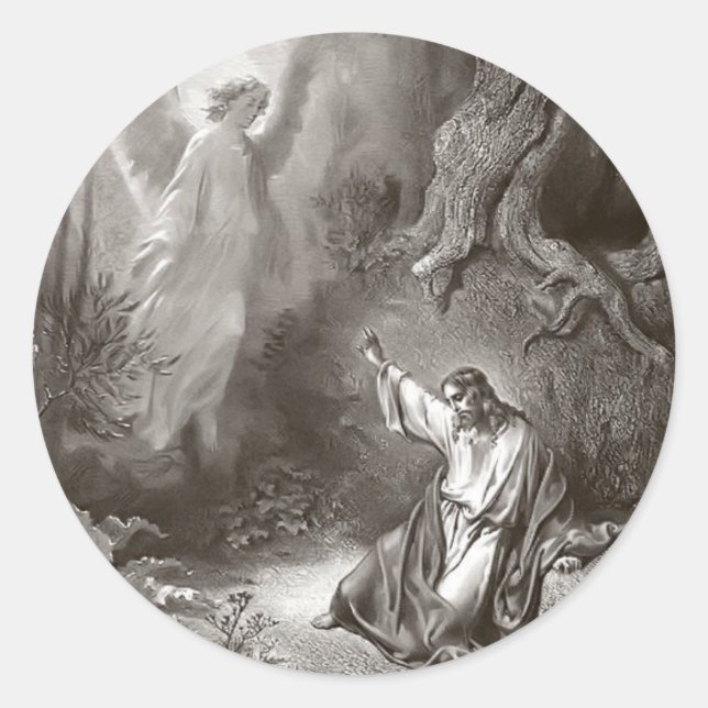 Jesus Agony In The Garden Religious  Classic Round Sticker (Front)