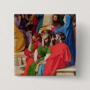 Jesus Among the Doctors 15 Cm Square Badge