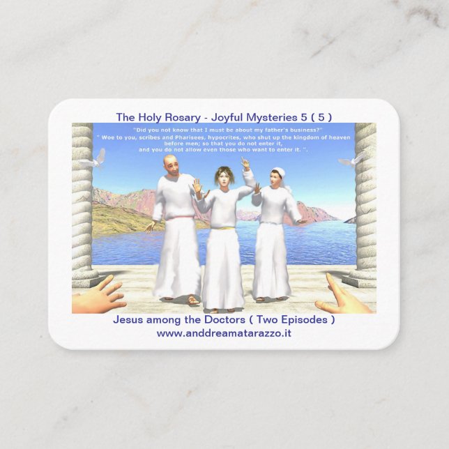 Jesus among the Doctors Holy Place Card (Front)