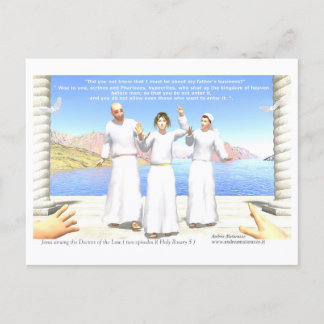 Jesus among the Doctors of the Law (two episodes)  Postcard