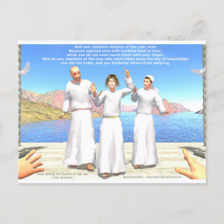 Jesus among the doctors-teachers of The Law Postcard