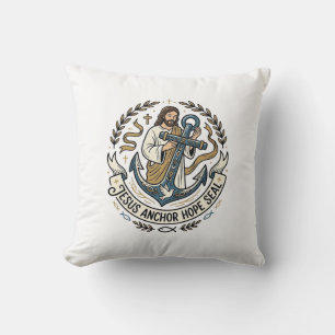 Jesus Anchor Hope Seal Jesus Anchor Hope Seal Chri Cushion