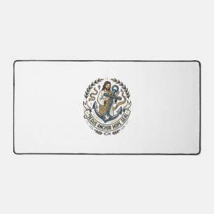 Jesus Anchor Hope Seal Jesus Anchor Hope Seal Chri Desk Mat