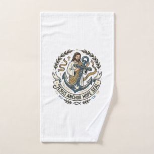 Jesus Anchor Hope Seal Jesus Anchor Hope Seal Chri Hand Towel