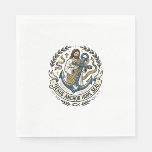 Jesus Anchor Hope Seal Jesus Anchor Hope Seal Chri Napkin
