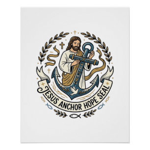 Jesus Anchor Hope Seal Jesus Anchor Hope Seal Chri Poster