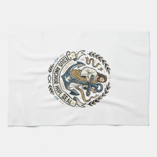 Jesus Anchor Hope Seal Jesus Anchor Hope Seal Chri Tea Towel