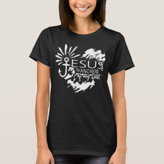 Jesus Anchor of My Soul – Heart Cross T-Shirt