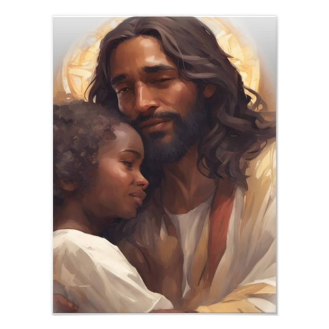 Jesus and baby Angel Photo Print (Front)