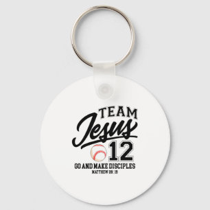 Jesus And Baseball Team Jesus Christian Matthew 28 Key Ring