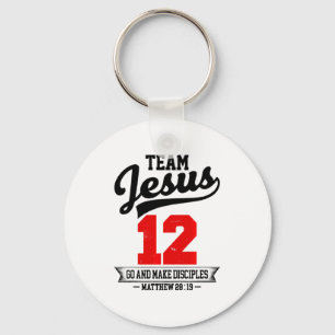 Jesus And Baseball Team Jesus Christian Matthew 28 Key Ring