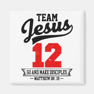 Jesus And Baseball Team Jesus Christian Matthew 28 Magnet
