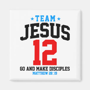 Jesus And Baseball Team Jesus Christian Matthew 28 Magnet