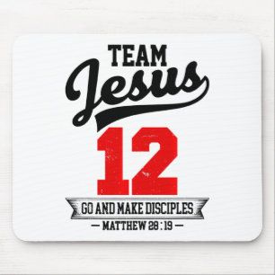 Jesus And Baseball Team Jesus Christian Matthew 28 Mouse Pad