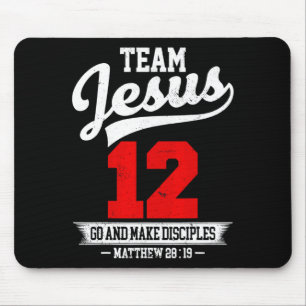 Jesus And Baseball Team Jesus Christian Matthew 28 Mouse Pad