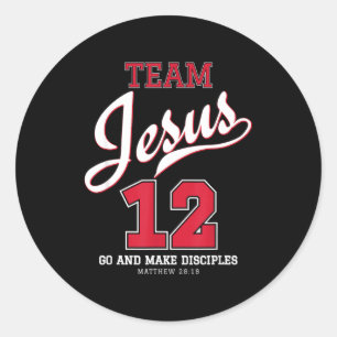 Jesus And Baseball Team Jesus Christian T Shirt_3 Classic Round Sticker