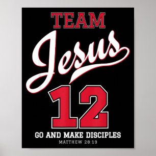 Jesus And Baseball Team Jesus Christian T Shirt_3 Poster