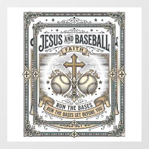 Jesus and Baseball Vintage Christian