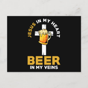 Jesus And Beer Christian Saying Postcard