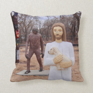 Jesus and Bigfoot Cushion