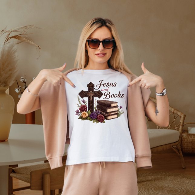 Jesus and books T-Shirt (Creator Uploaded)