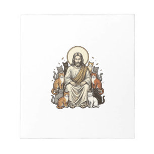 Jesus and Cats Vintage Notepad