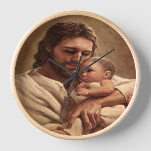 Jesus and child clock