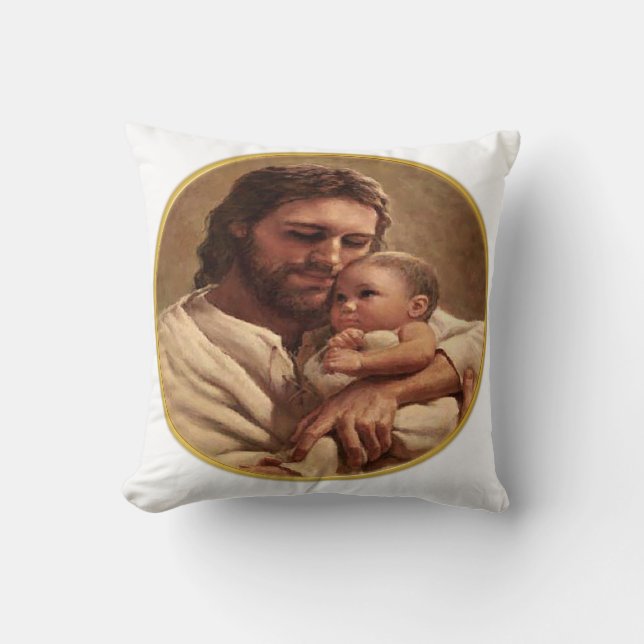 Jesus and child cushion (Front)