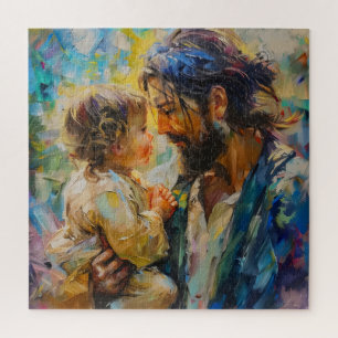 Jesus and Child Expressionism Jigsaw Puzzle