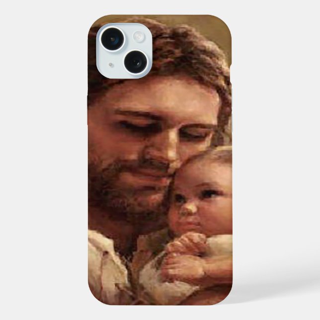 Jesus and child iPhone case (Back)