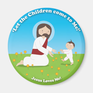 Jesus and Child Magnet