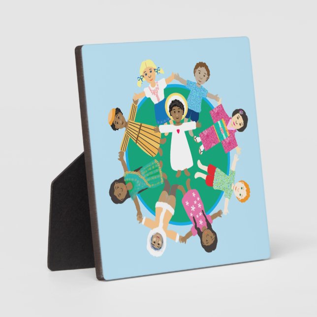 Jesus and children of all nations plaque (Front)