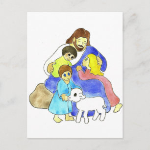 Jesus and Children Postcard