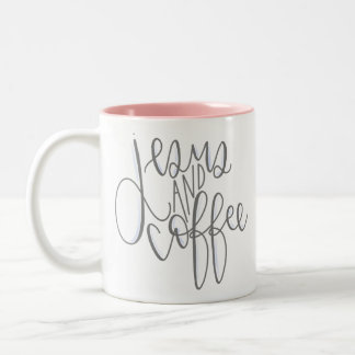 Jesus and Coffee Two-Tone Coffee Mug