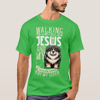Jesus and dog Caucasian Shepherd Dog T-Shirt