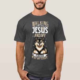 Jesus and dog Eurasier T-Shirt