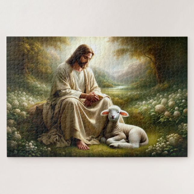 Jesus and Lamb Puzzle (Horizontal)