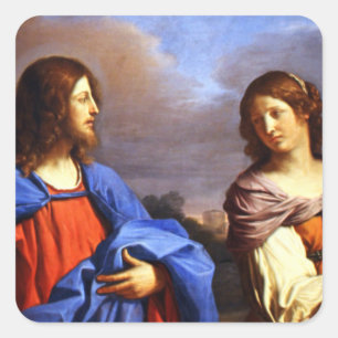 Jesus and Mary Magdalene Square Sticker